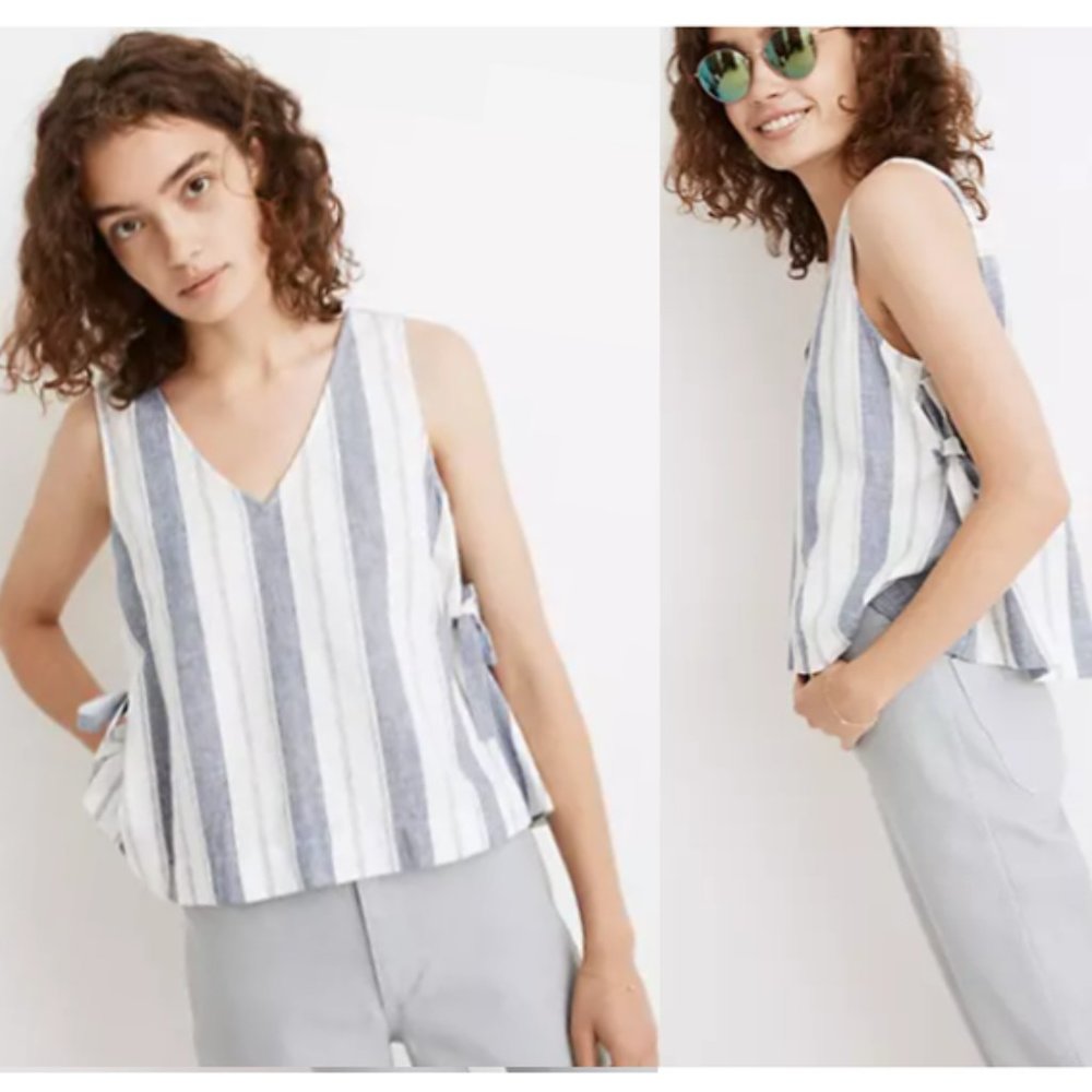 Madewell Linen-Blend Side-Tie Tank